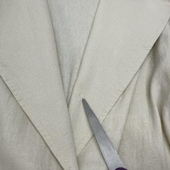 LOFT Outlet Women’s S Beige Linen‎ Blend Belted Jacket Lightweight Blazer - Picture 5 of 9